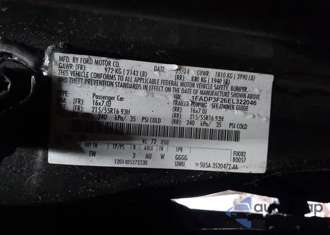 2014 Ford Focus Se из США, поврежденный, VIN 1FADP3F26EL322046